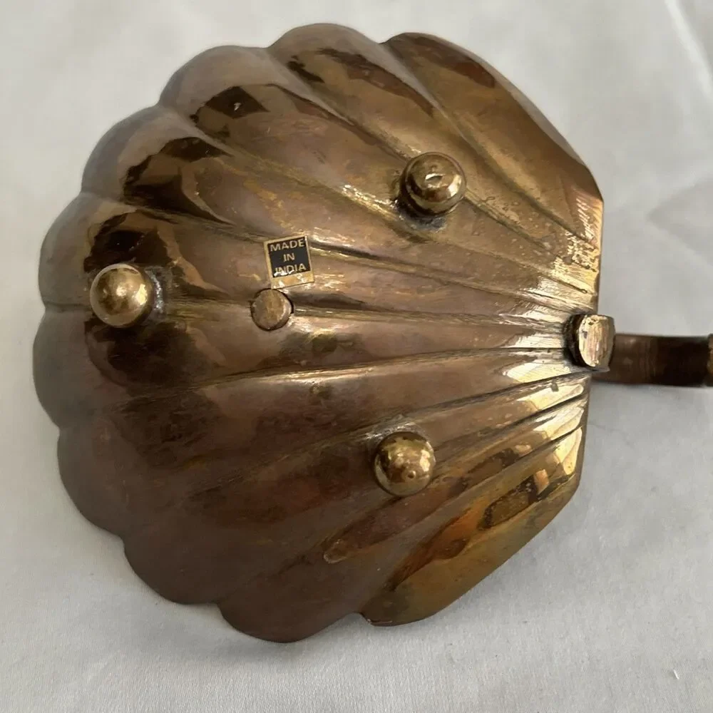 Vintage Brass Candlestick Holder Patina Home Decor Made In India